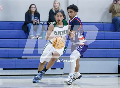 Thumbnail 1 in Temecula Prep vs. Perris (Linfield Christian Caged Classic) photogallery.
