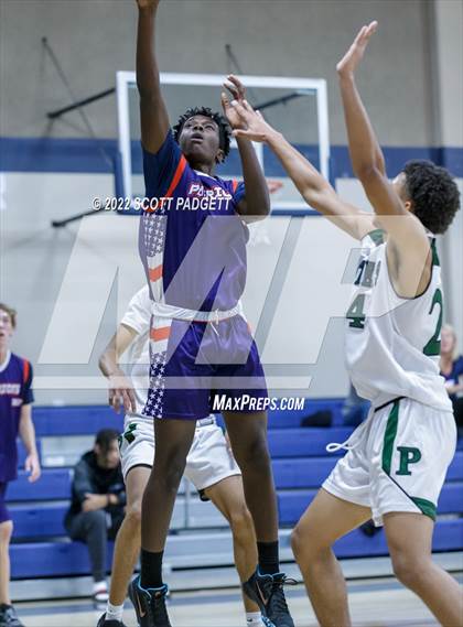 Thumbnail 1 in Temecula Prep vs. Perris (Linfield Christian Caged Classic) photogallery.