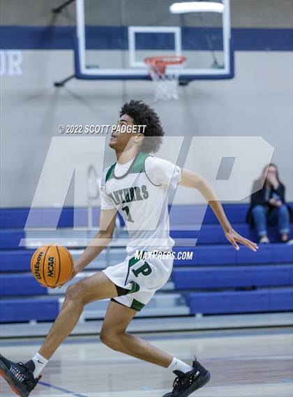 Thumbnail 2 in Temecula Prep vs. Perris (Linfield Christian Caged Classic) photogallery.