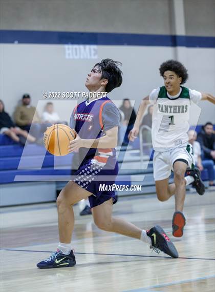 Thumbnail 1 in Temecula Prep vs. Perris (Linfield Christian Caged Classic) photogallery.