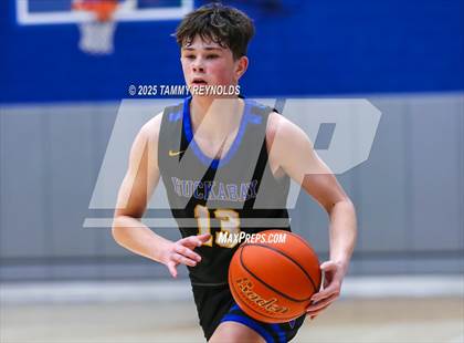 Thumbnail 3 in Huckabay vs. Perrin-Whitt (UIL 1A D1 Basketball Regional Final) photogallery.
