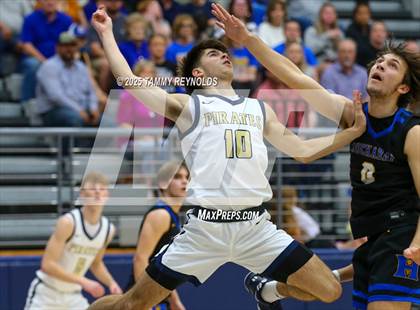 Thumbnail 3 in Huckabay vs. Perrin-Whitt (UIL 1A D1 Basketball Regional Final) photogallery.