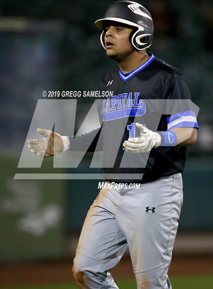 Thumbnail 1 in Capital Christian vs Wood @ Raley Field photogallery.