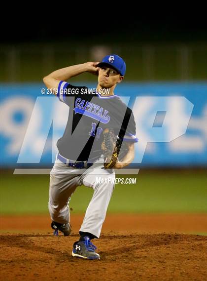 Thumbnail 2 in Capital Christian vs Wood @ Raley Field photogallery.