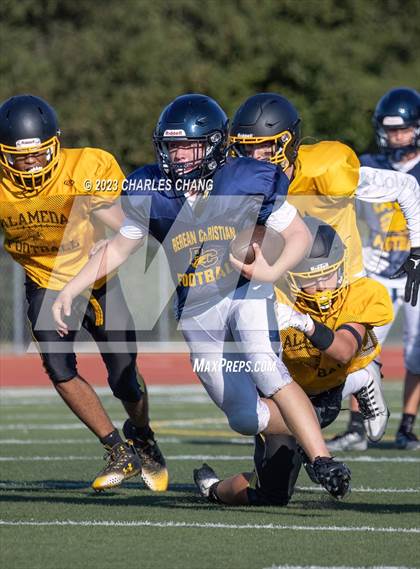 Thumbnail 2 in Alameda vs Berean Christian (Scrimmage) photogallery.