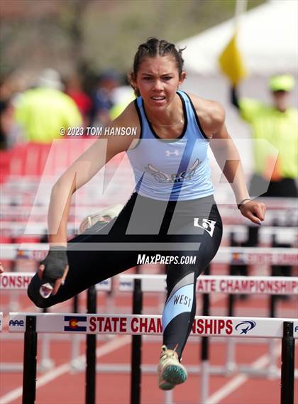 Thumbnail 3 in CHSAA Finals (100 Meter Hurdles) photogallery.