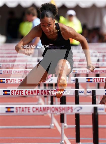 Thumbnail 3 in CHSAA Finals (100 Meter Hurdles) photogallery.