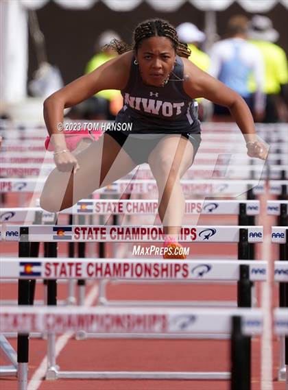Thumbnail 3 in CHSAA Finals (100 Meter Hurdles) photogallery.