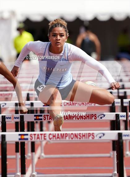 Thumbnail 3 in CHSAA Finals (100 Meter Hurdles) photogallery.
