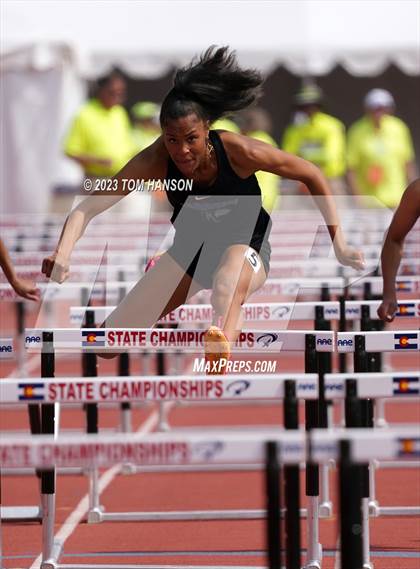 Thumbnail 3 in CHSAA Finals (100 Meter Hurdles) photogallery.