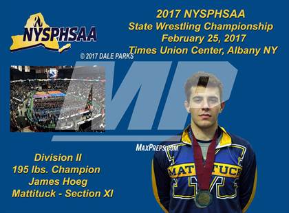 Thumbnail 3 in NYSPHSAA Wrestling Championships (Div.2 - 195 lb. Champ)  photogallery.