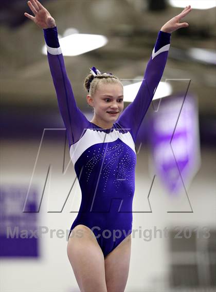 Thumbnail 3 in Varsity Gymnastics Regional photogallery.