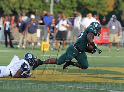 Thumbnail 2 in Cass Tech vs Southfield (Detroit Prep Kickoff Classic) photogallery.