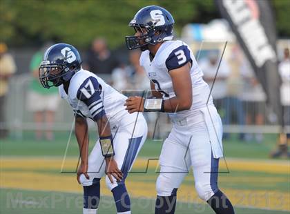 Thumbnail 2 in Cass Tech vs Southfield (Detroit Prep Kickoff Classic) photogallery.