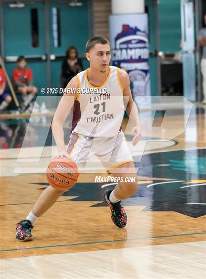 Thumbnail 1 in Layton Christian Academy vs. St. John Bosco (Hoophall West - Nike TOC) photogallery.