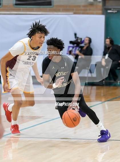 Thumbnail 3 in Layton Christian Academy vs. St. John Bosco (Hoophall West - Nike TOC) photogallery.