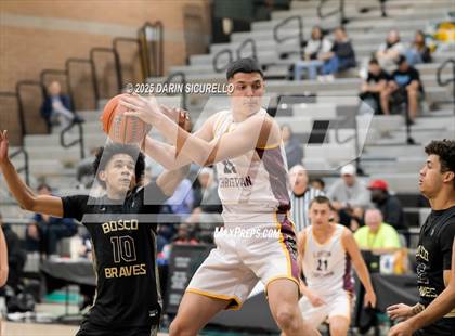 Thumbnail 3 in Layton Christian Academy vs. St. John Bosco (Hoophall West - Nike TOC) photogallery.