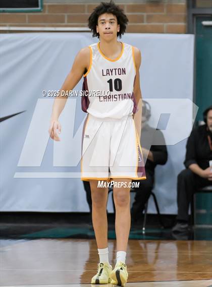 Thumbnail 2 in Layton Christian Academy vs. St. John Bosco (Hoophall West - Nike TOC) photogallery.