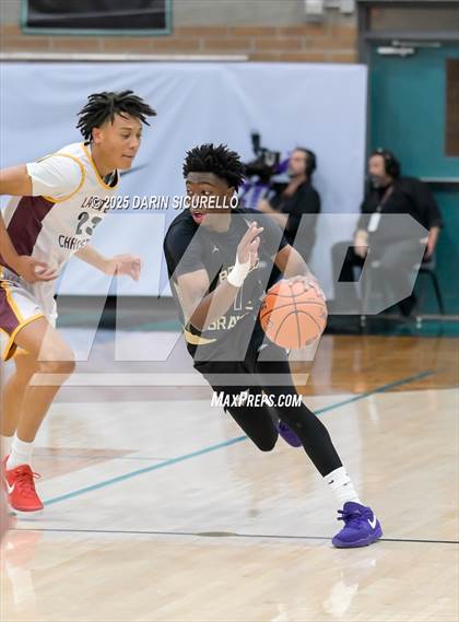 Thumbnail 2 in Layton Christian Academy vs. St. John Bosco (Hoophall West - Nike TOC) photogallery.