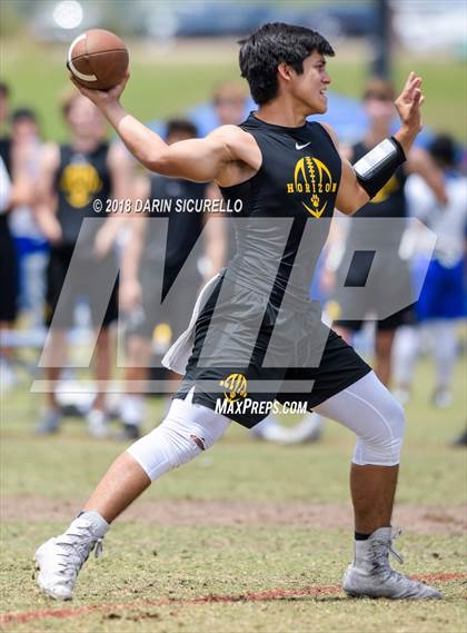 Thumbnail 2 in Notre Dame Prep vs. Horizon (GBAC 7-on-7) photogallery.