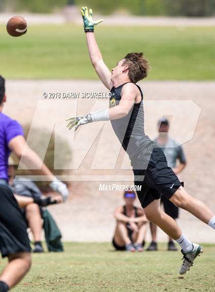 Thumbnail 2 in Notre Dame Prep vs. Horizon (GBAC 7-on-7) photogallery.