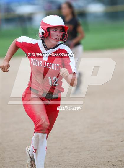 Thumbnail 3 in Rocky Mountain vs Regis Jesuit (Loveland Softball Showcase) photogallery.