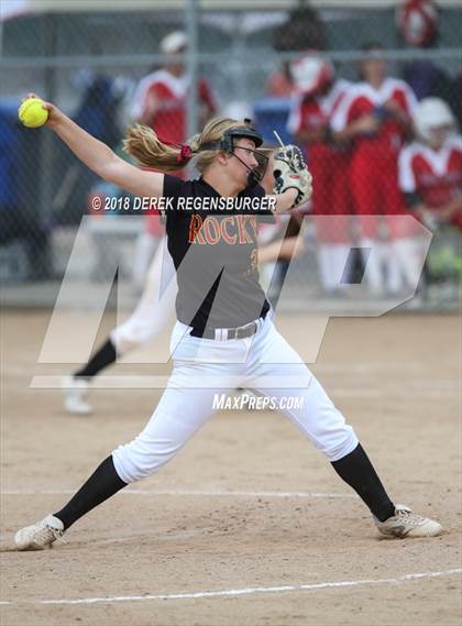 Thumbnail 1 in Rocky Mountain vs Regis Jesuit (Loveland Softball Showcase) photogallery.
