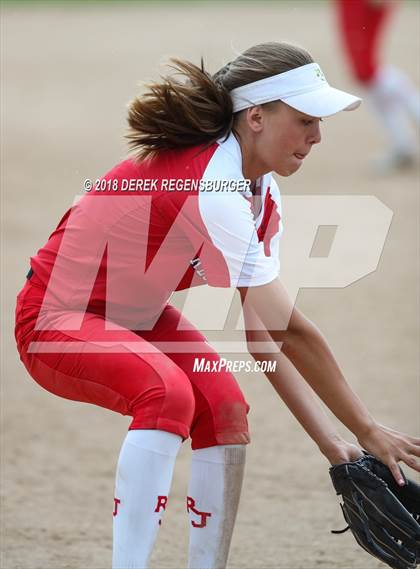 Thumbnail 1 in Rocky Mountain vs Regis Jesuit (Loveland Softball Showcase) photogallery.
