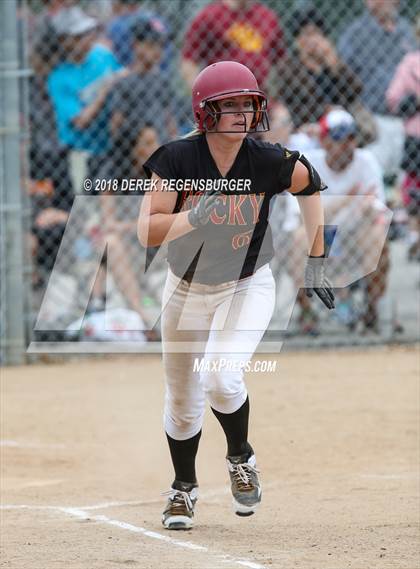 Thumbnail 1 in Rocky Mountain vs Regis Jesuit (Loveland Softball Showcase) photogallery.