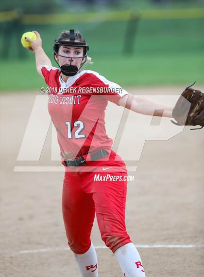 Thumbnail 3 in Rocky Mountain vs Regis Jesuit (Loveland Softball Showcase) photogallery.