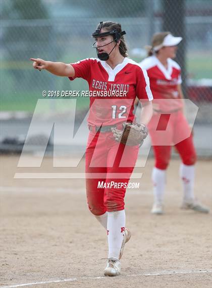 Thumbnail 2 in Rocky Mountain vs Regis Jesuit (Loveland Softball Showcase) photogallery.