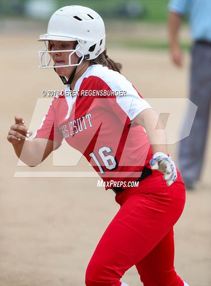 Thumbnail 2 in Rocky Mountain vs Regis Jesuit (Loveland Softball Showcase) photogallery.