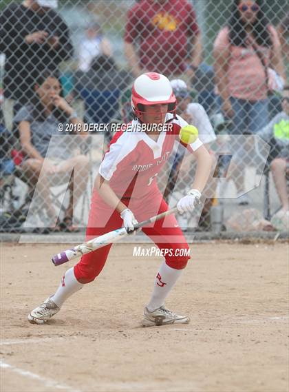 Thumbnail 3 in Rocky Mountain vs Regis Jesuit (Loveland Softball Showcase) photogallery.