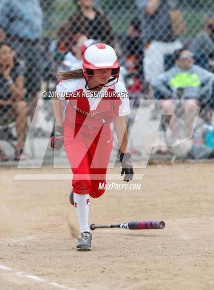Thumbnail 2 in Rocky Mountain vs Regis Jesuit (Loveland Softball Showcase) photogallery.