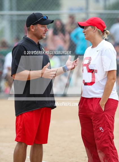 Thumbnail 3 in Rocky Mountain vs Regis Jesuit (Loveland Softball Showcase) photogallery.