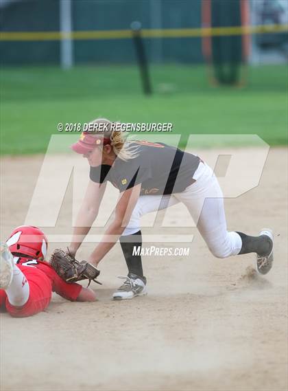 Thumbnail 3 in Rocky Mountain vs Regis Jesuit (Loveland Softball Showcase) photogallery.