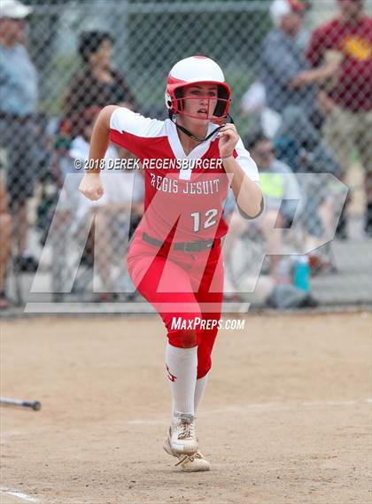 Thumbnail 3 in Rocky Mountain vs Regis Jesuit (Loveland Softball Showcase) photogallery.