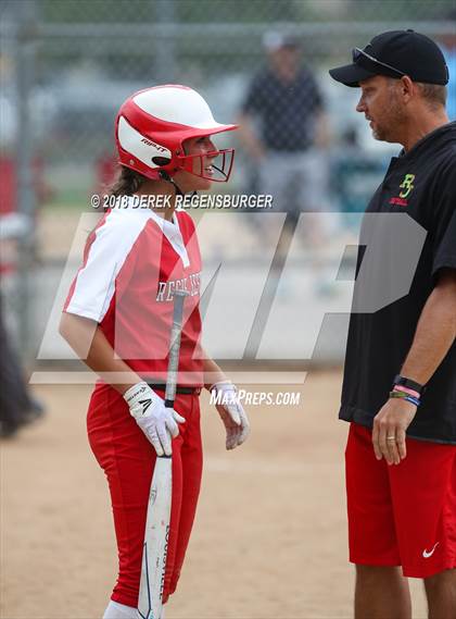 Thumbnail 3 in Rocky Mountain vs Regis Jesuit (Loveland Softball Showcase) photogallery.
