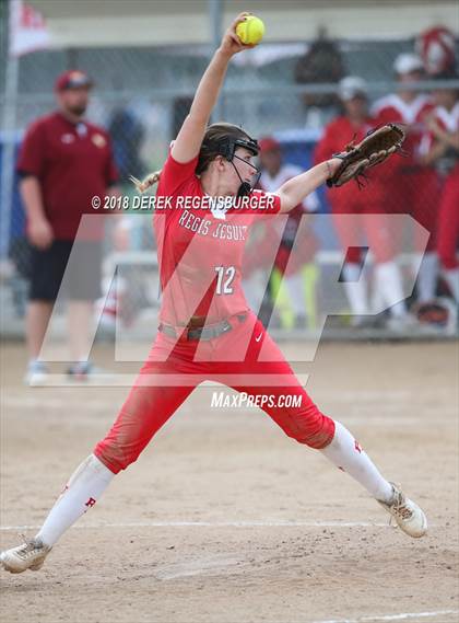 Thumbnail 2 in Rocky Mountain vs Regis Jesuit (Loveland Softball Showcase) photogallery.