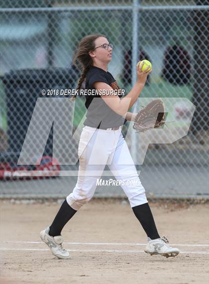 Thumbnail 2 in Rocky Mountain vs Regis Jesuit (Loveland Softball Showcase) photogallery.
