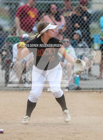 Thumbnail 1 in Rocky Mountain vs Regis Jesuit (Loveland Softball Showcase) photogallery.