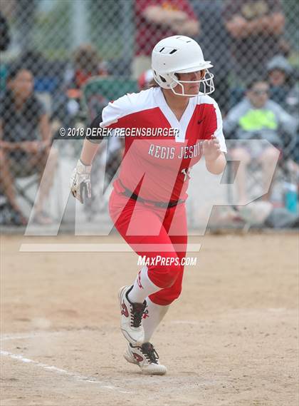 Thumbnail 2 in Rocky Mountain vs Regis Jesuit (Loveland Softball Showcase) photogallery.