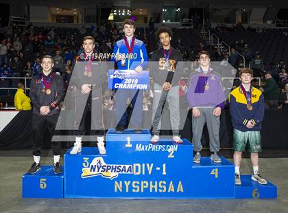 Thumbnail 1 in NYSPHSAA D1 Wrestling Championships (Podiums, Awards, Opening Ceremony) photogallery.