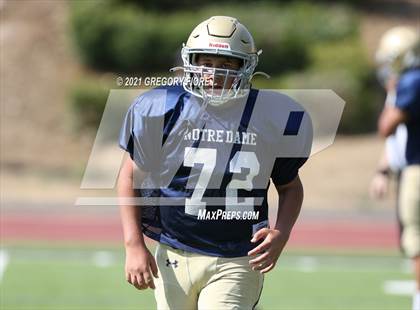 Thumbnail 1 in Notre Dame (SO) @ Calabasas (Scrimmage) photogallery.