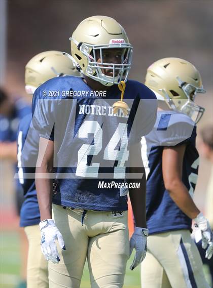Thumbnail 3 in Notre Dame (SO) @ Calabasas (Scrimmage) photogallery.