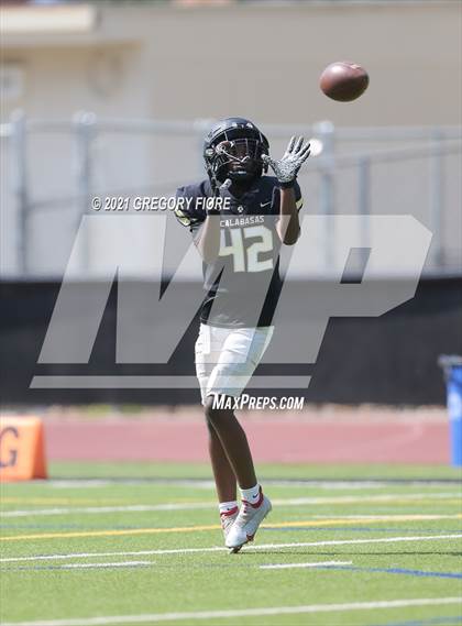 Thumbnail 2 in Notre Dame (SO) @ Calabasas (Scrimmage) photogallery.