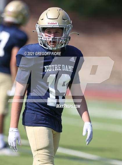 Thumbnail 1 in Notre Dame (SO) @ Calabasas (Scrimmage) photogallery.