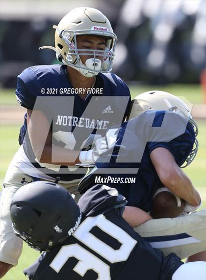 Thumbnail 3 in Notre Dame (SO) @ Calabasas (Scrimmage) photogallery.