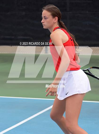 Thumbnail 3 in UIL 3A & 4A Tennis Doubles Quarterfinals photogallery.