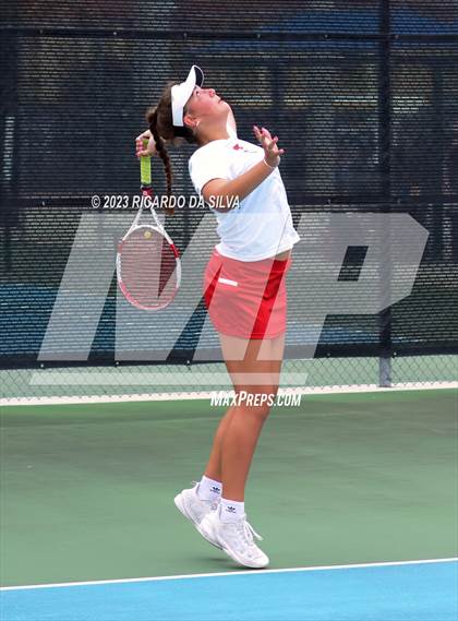 Thumbnail 3 in UIL 3A & 4A Tennis Doubles Quarterfinals photogallery.